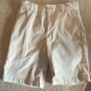 Lands' End Tan Flat Front Shorts